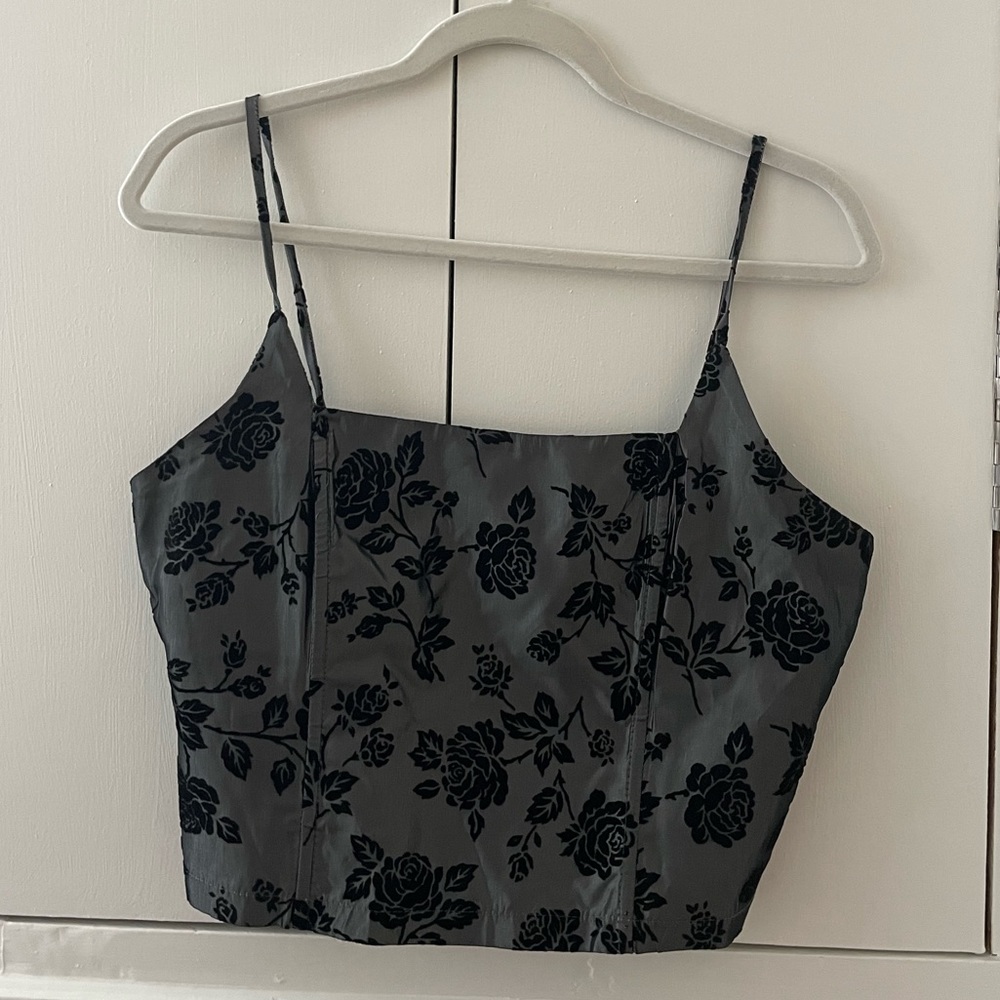 Black boustier top